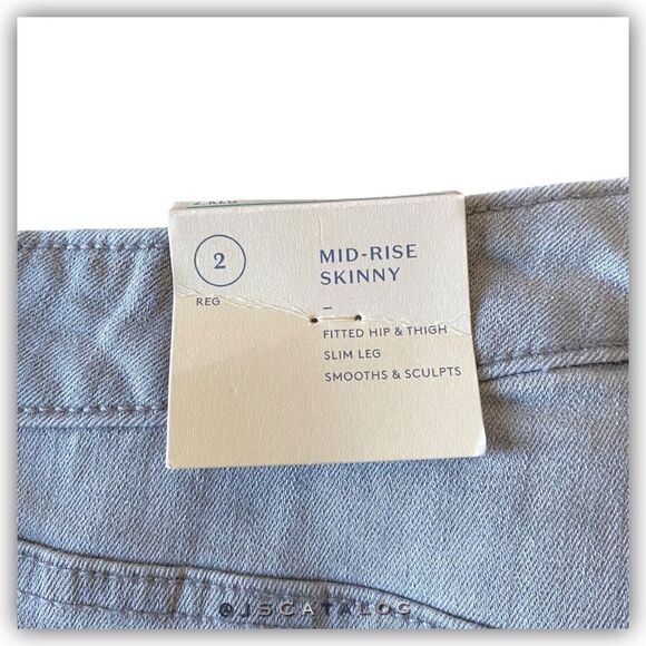 NEW Skinny Cut Soft Denim Grey Jeans - Size 2 - Picture 3 of 4